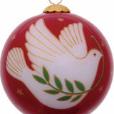 Peace Dove Glass Ornament