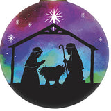Starlight Nativity Religious Glass Ornament