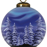 Northern Light Bear Glass Ornament