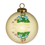 A Blessing for Baby Irish Glass Ornament