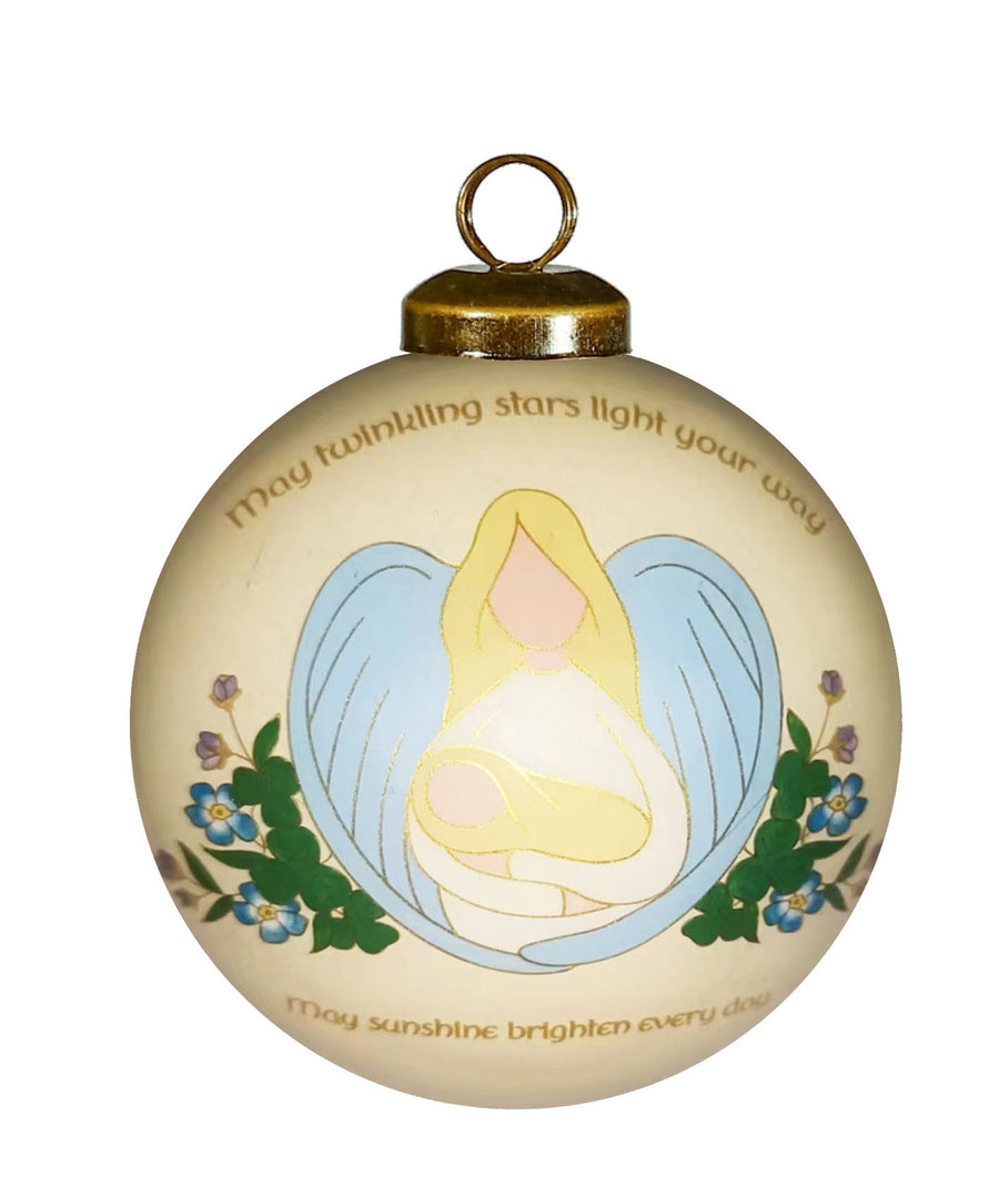 A Blessing for Baby Irish Glass Ornament