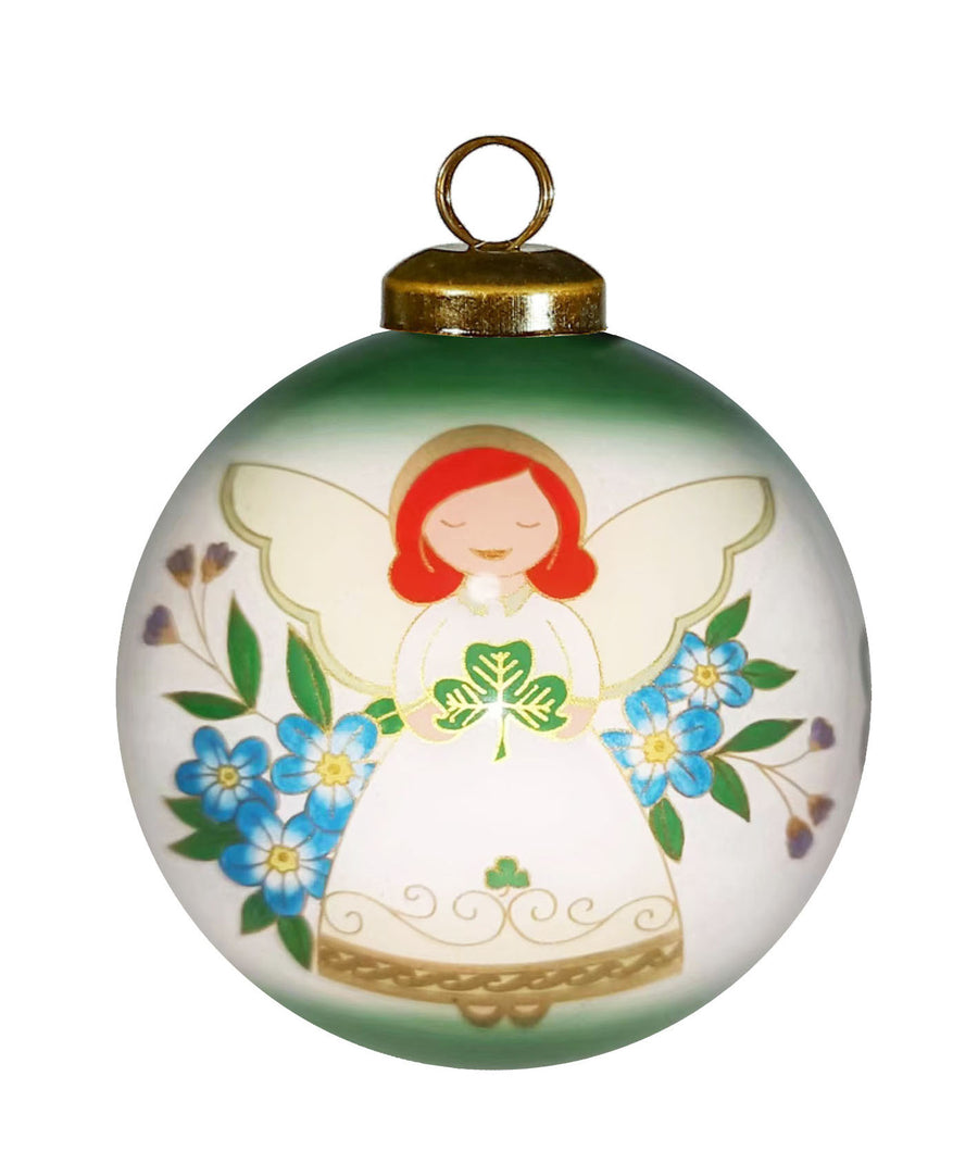 Angel Blessings Irish Glass Ornament