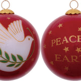 Peace Dove Glass Ornament