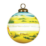 Flip Flop Beach Glass Ornament