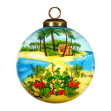 Island Key Bay Glass Ornament
