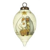 Holy Family Glass Ornament