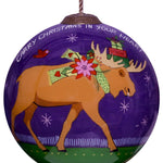 Carry Christmas In Your Heart Glass Ornament