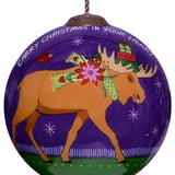 Carry Christmas In Your Heart Glass Ornament