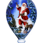Christmas Santa Glass Ornament