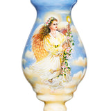 Angel of Love and Light Hand Painted Glass Ornament