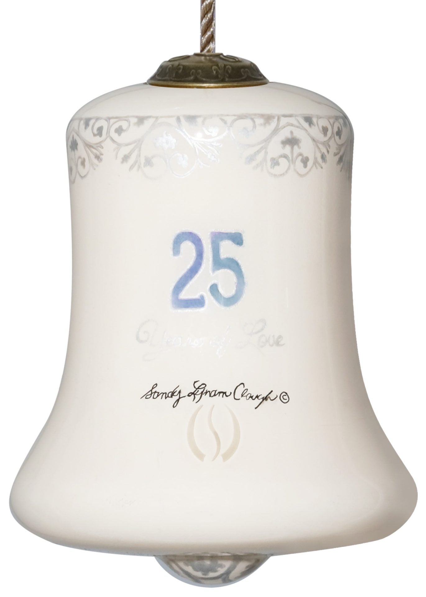 25 years anniversary  glass ornament
