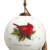 Winter Forest Santa Wreath Ornament