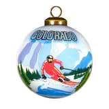 Colorado Hand-Painted Glass Ornament
