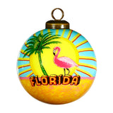 Florida Hand-Painted Glass Ornament