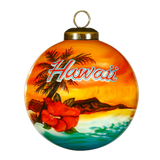 Hawaii Hand-Painted Glass Ornament