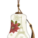 Paris Christmas Hand-Painted Bell Ornament – French Holiday Keepsake