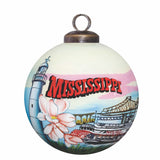 Mississippi Hand-Painted Glass Ornament – Southern River Heritage Keepsake