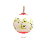 Holiday Poinsettia Hand-Painted Glass Ornament