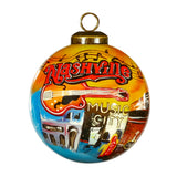 Nashville Music City Hand-Painted Glass Ornament – Tennessee Travel Keepsake