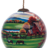 Peaceful Tranquility Hand-Painted Glass Ornament