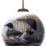 Common Loon Hand-Painted Glass Ornament – Lake Life Wildlife Keepsake