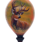 Mule Deer Hand-Painted Glass Finial Ornament – Wildlife Keepsake Gift