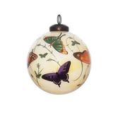 Butterflies Hand-Painted Glass Ornament – Garden Keepsake