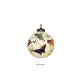 Hand-Painted Butterfly Glass Ornament – Monarch Design with Gift Box
