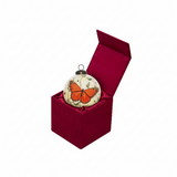 Hand-Painted Butterfly Glass Ornament – Monarch Design with Gift Box