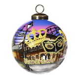 New Orleans Hand-Painted Glass Ornament – French Quarter Travel Keepsake
