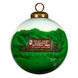 Smoky mountain Hand-Painted Glass Ornament