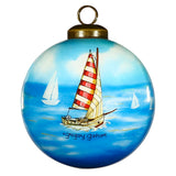 Massachusetts Memories Hand-Painted Glass Ornament – Coastal State Keepsake