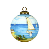 Inland Key Bay Hand-Painted Glass Ornament