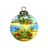 Inland Key Bay Hand-Painted Glass Ornament