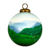 Smoky mountain Hand-Painted Glass Ornament