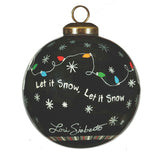 Holiday Lights Snowman Glass Ornament