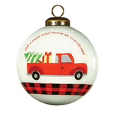 All Roads Lead Home at Christmas Glass Ornament
