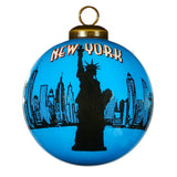 New York Hand-Painted Glass Ornament