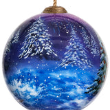 North Pole Station Glass Ornament