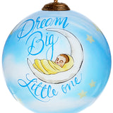 Dream Big Little Boy Hand-Painted Glass Ornament