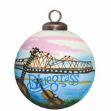 Mississippi Hand-Painted Glass Ornament – Southern River Heritage Keepsake