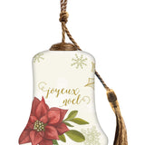 Paris Christmas Hand-Painted Bell Ornament – French Holiday Keepsake