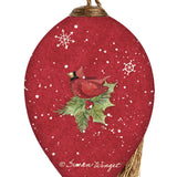 Woodland Plaid Snowman Finial Ornament