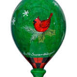 Woodland Plaid Pals Santa Finial Ornament