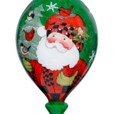 Woodland Plaid Pals Santa Finial Ornament