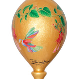 Jewelled Hummingbirds Hand-Painted Glass Ornament