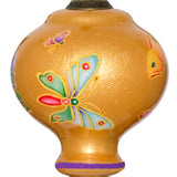 Jewelled Butterflies Hand-Painted Glass Ornament