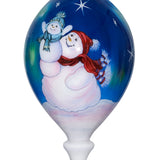 Under The Northern Lights Snowman Finial Ornament