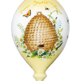 Home Sweet Home Beehive Hand-Painted Glass Ornament