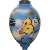 Garden Butterfly Hand-Painted Glass Ornament